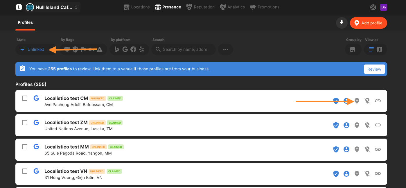 Group profile - Clicks 2021